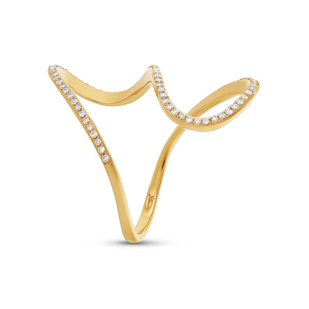 14k Yellow Gold Diamond Lady's Ring - 0.25ct