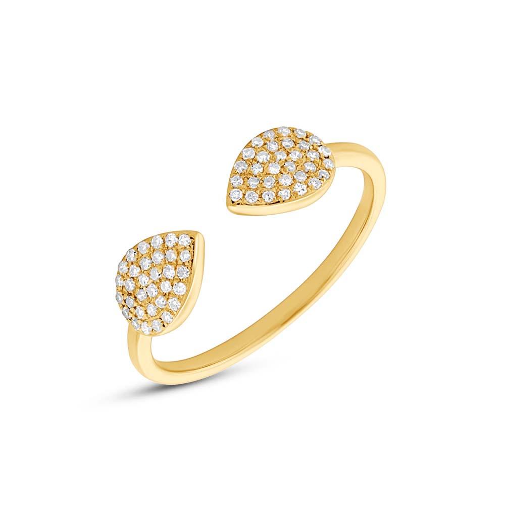 14k Yellow Gold Diamond Lady's Ring - 0.18ct