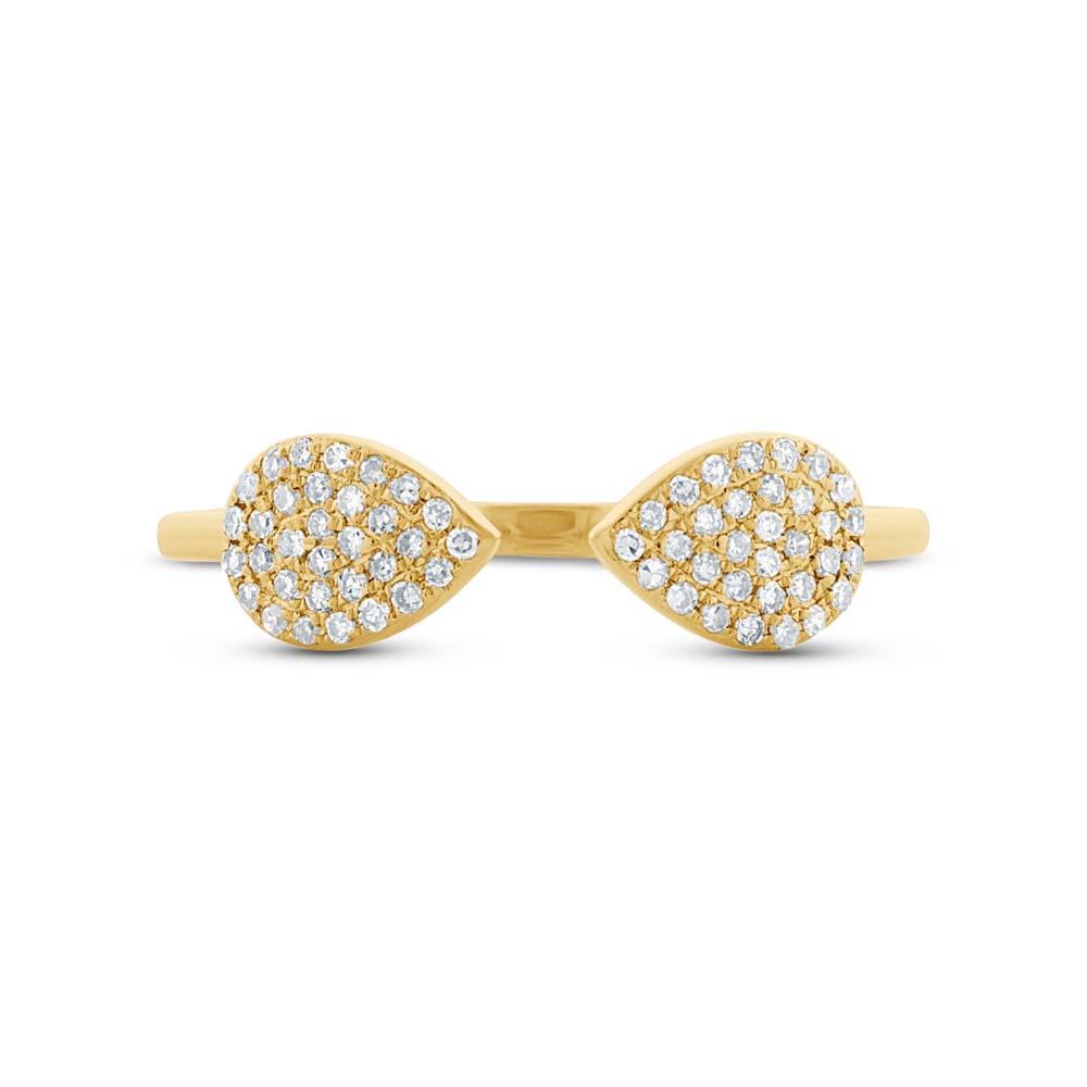 14k Yellow Gold Diamond Lady's Ring - 0.18ct