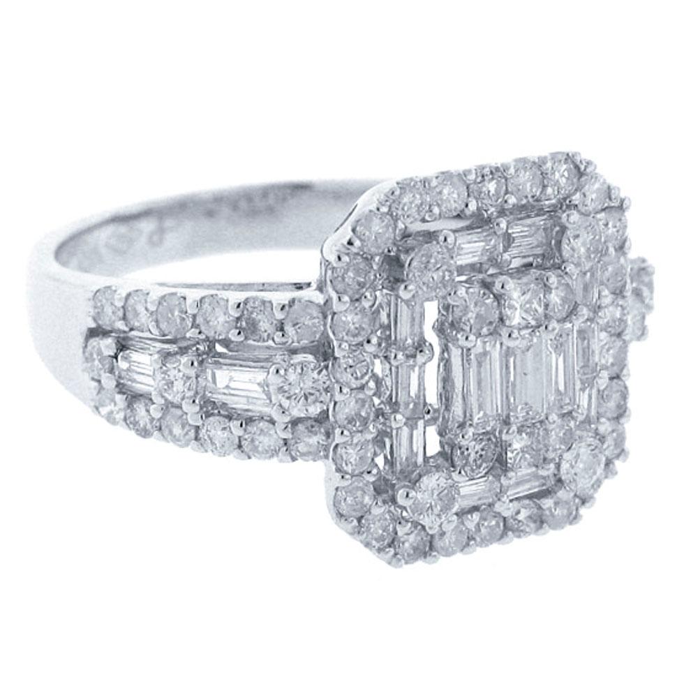 18k White Gold Diamond Lady's Ring - 1.25ct