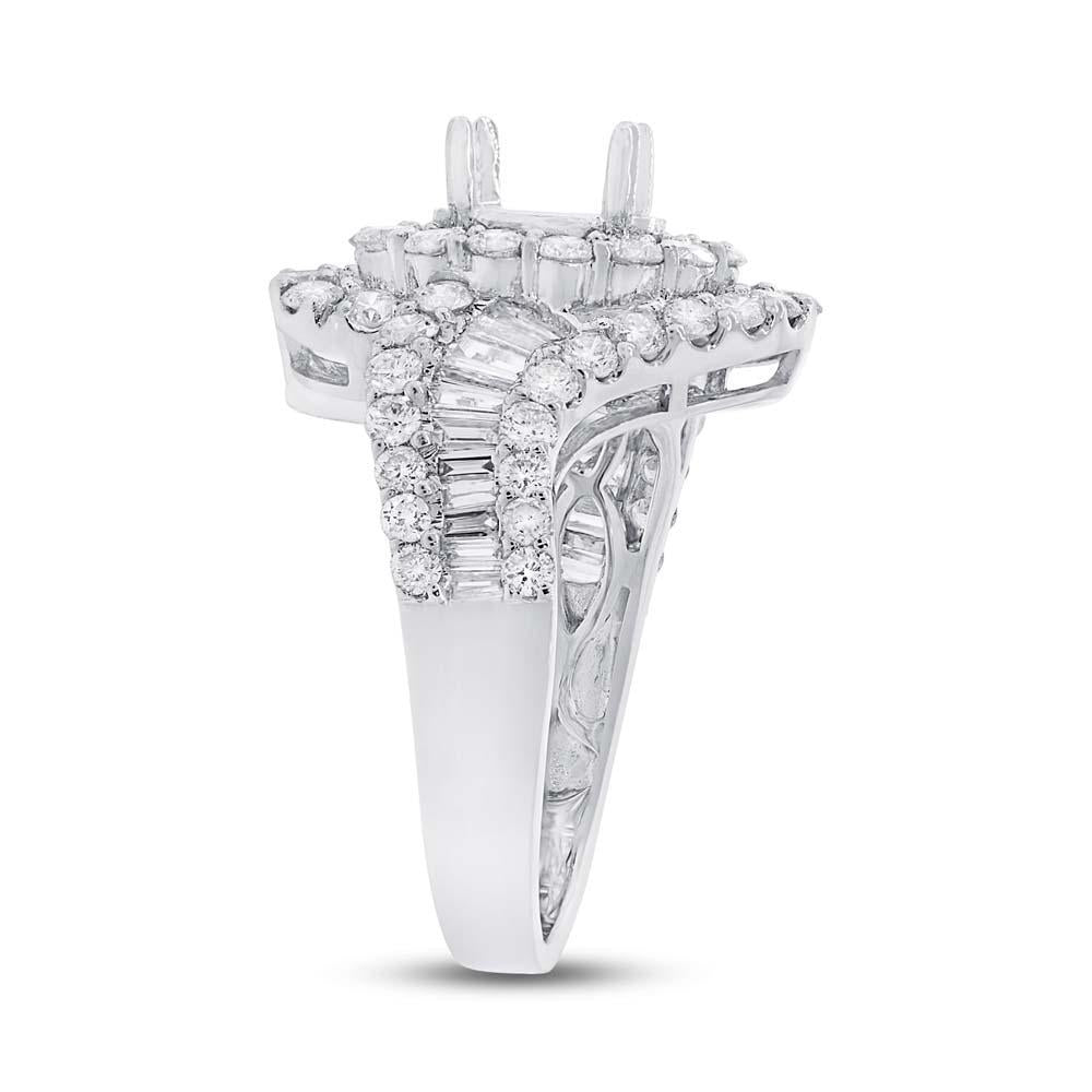 18k White Gold Diamond Semi-mount Ring - 1.96ct
