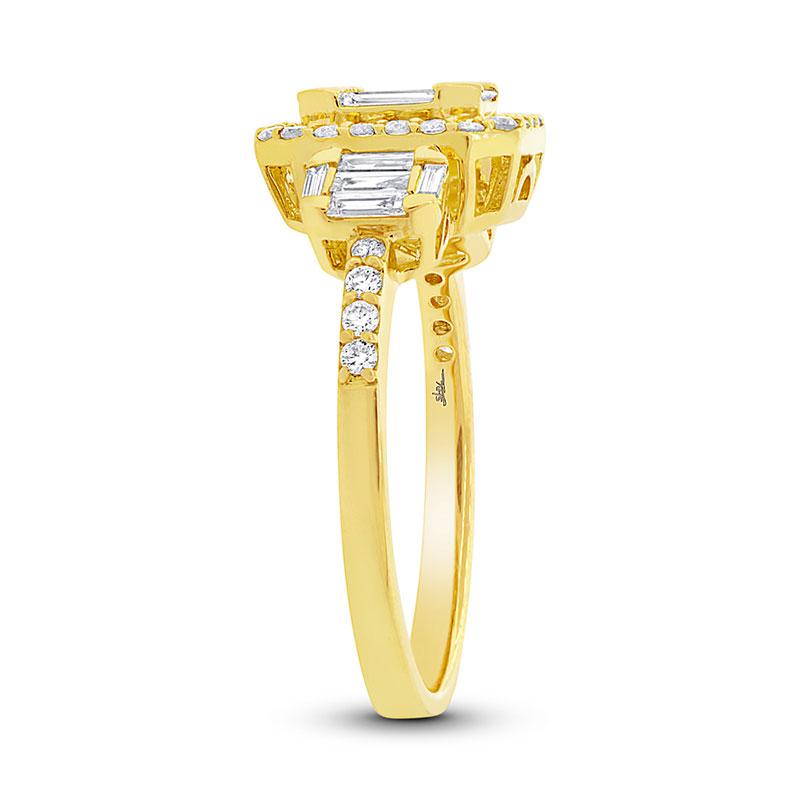 18k Yellow Gold Diamond Baguette Lady's Ring - 0.85ct
