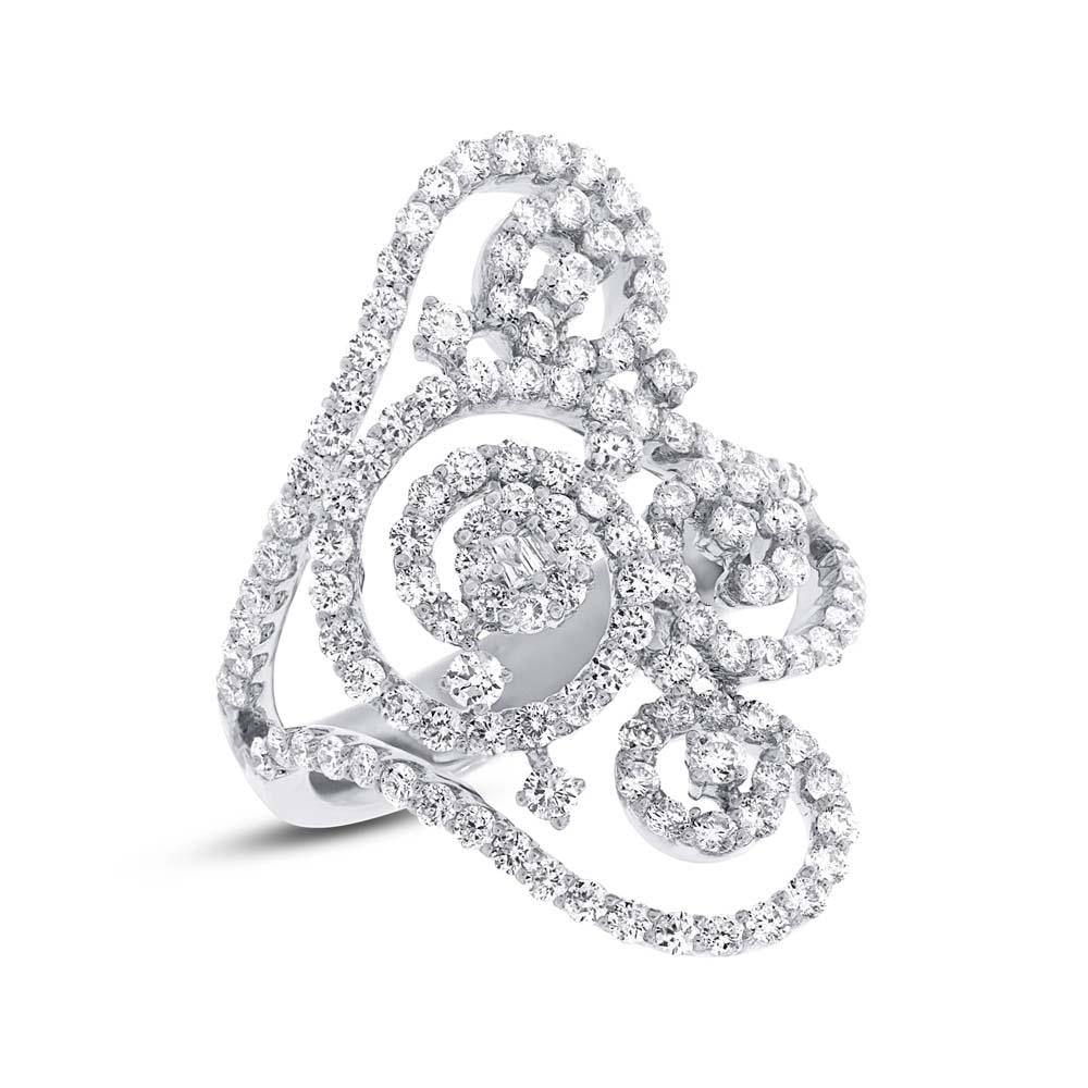 18k White Gold Diamond Lady's Ring - 1.89ct