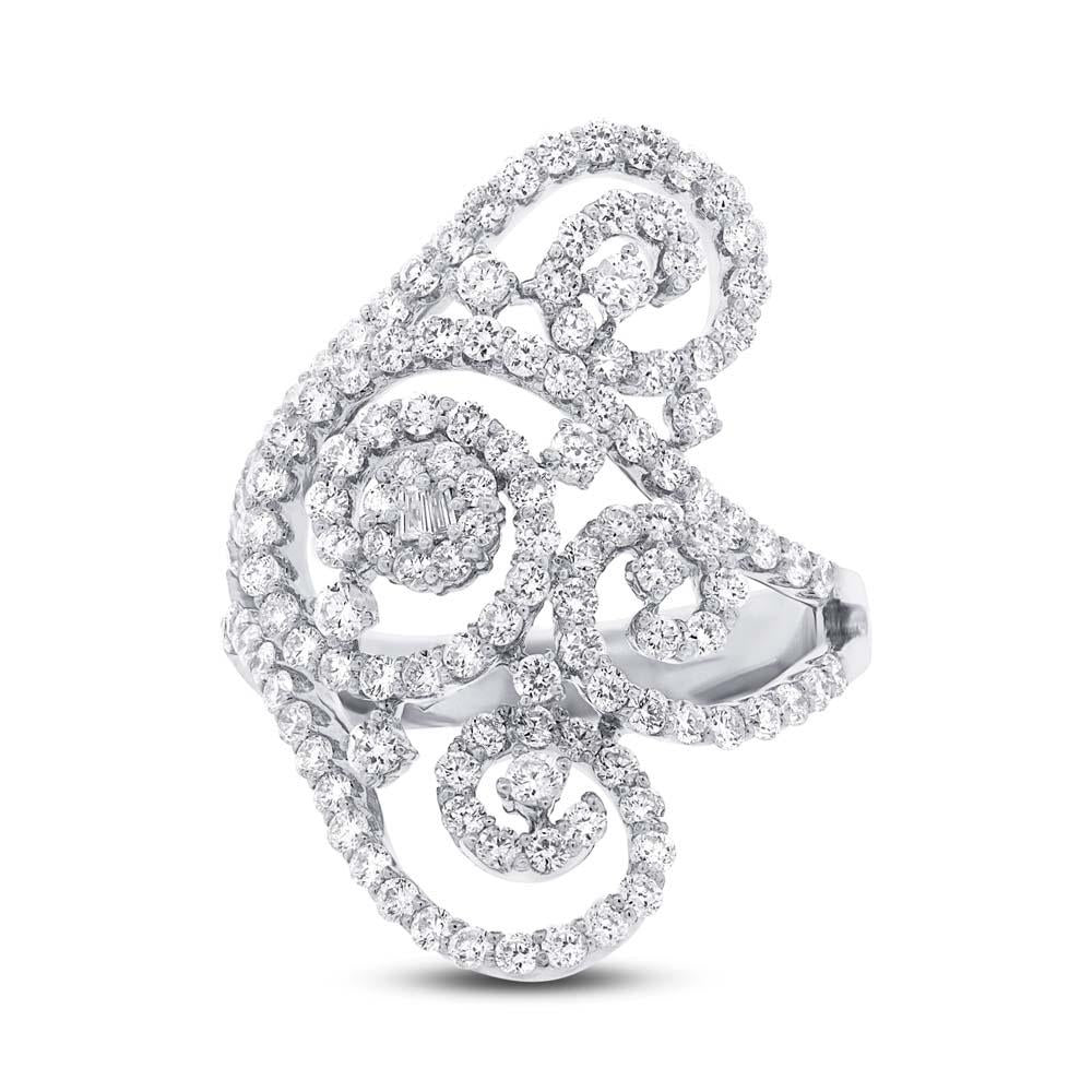 18k White Gold Diamond Lady's Ring - 1.89ct