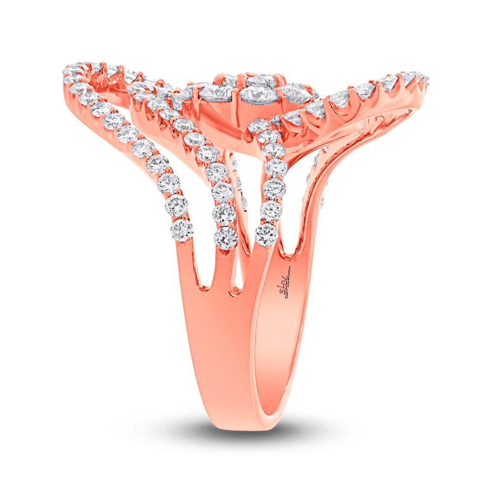 18k Rose Gold Diamond Lady's Ring - 1.83ct