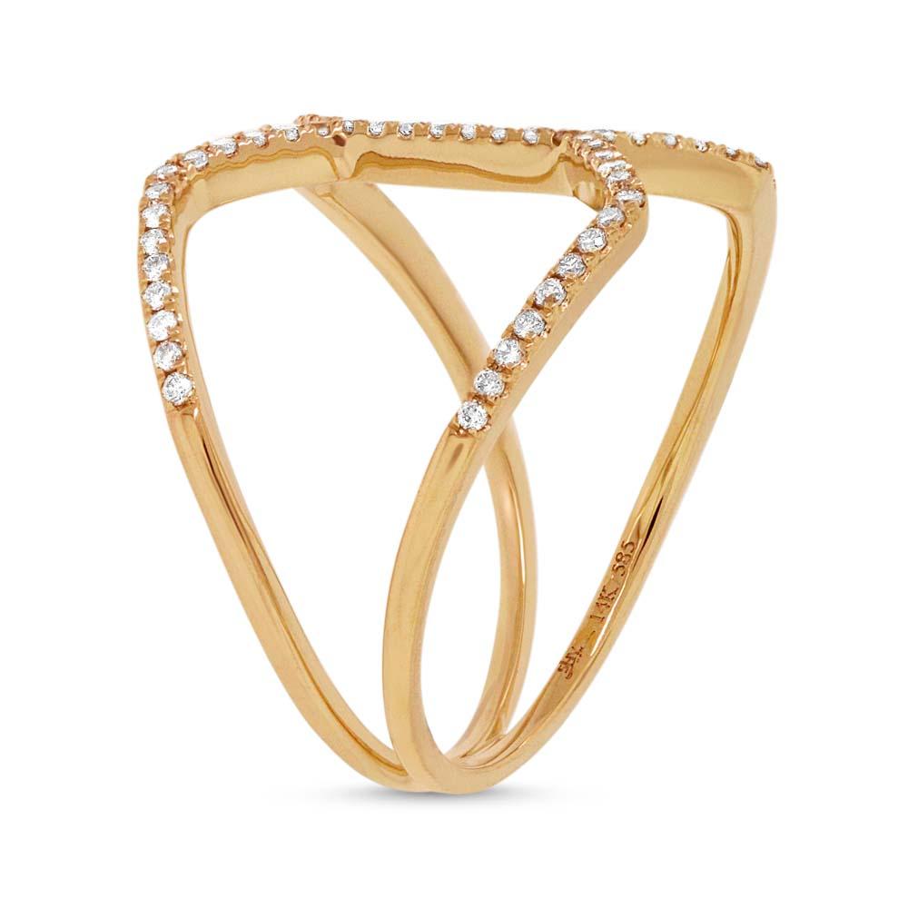 14k Yellow Gold Diamond Lady's Ring - 0.29ct