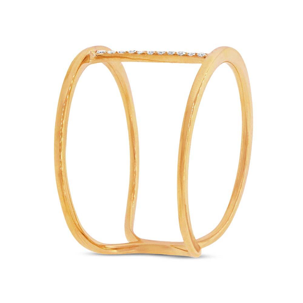 14k Yellow Gold Diamond Lady's Ring - 0.04ct