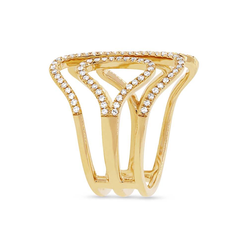 14k Yellow Gold Diamond Lady's Ring - 0.42ct