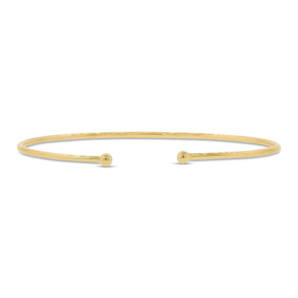 14k Yellow Gold Diamond Bangle - 0.17ct