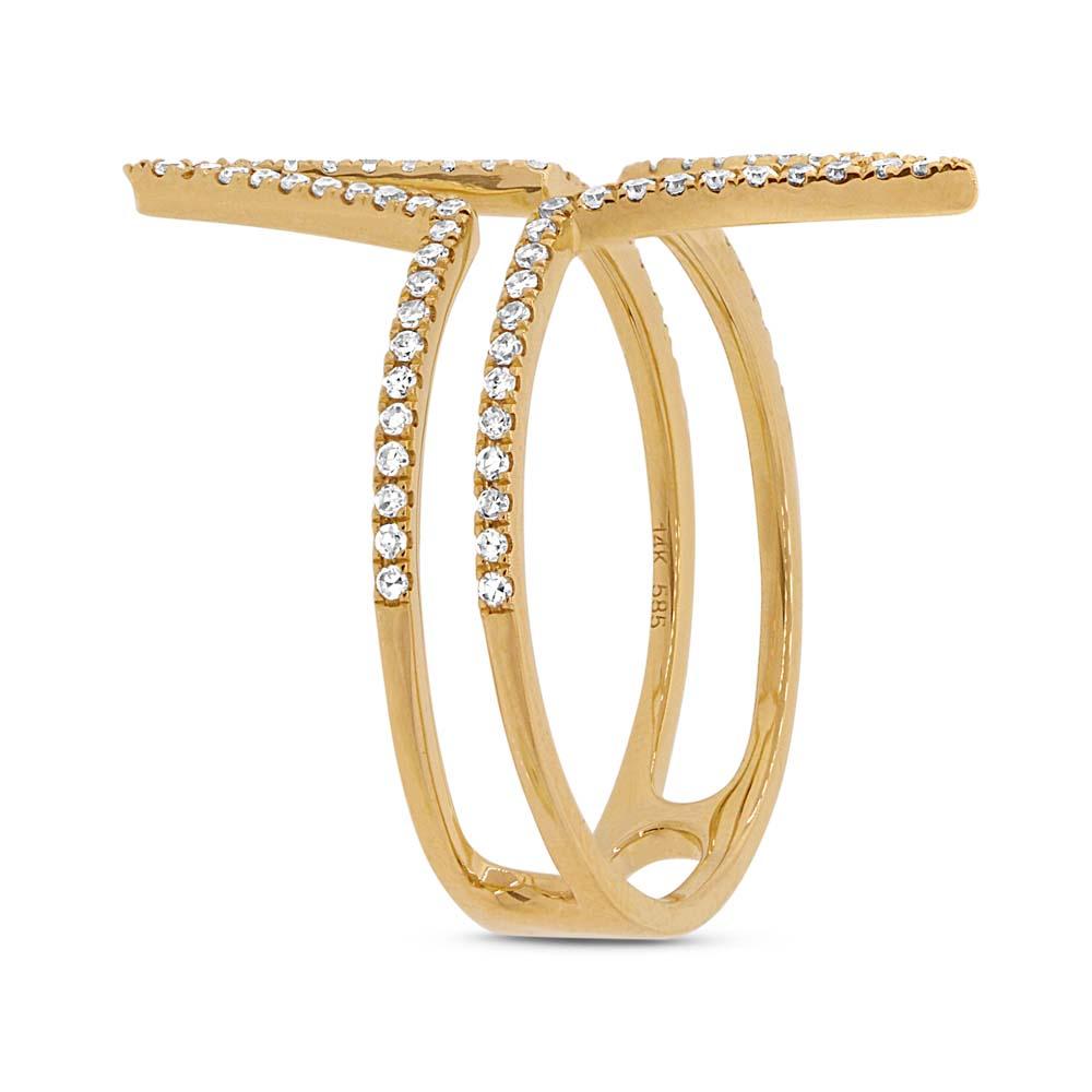 14k Yellow Gold Diamond Lady's Ring - 0.26ct