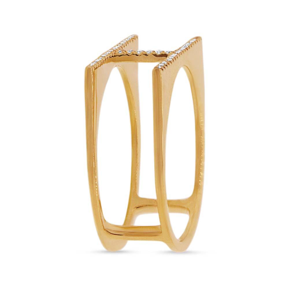 14k Yellow Gold Diamond Lady's Ring - 0.13ct