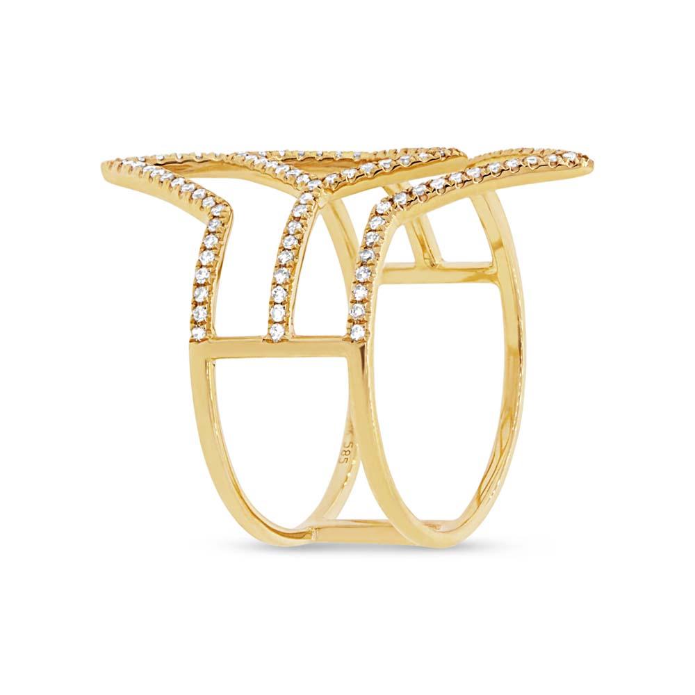 14k Yellow Gold Diamond Lady's Ring - 0.31ct