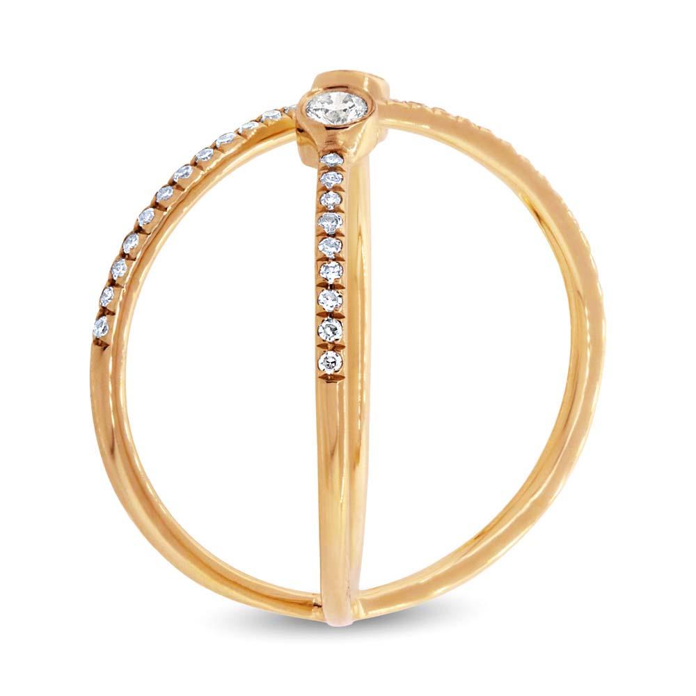 14k Yellow Gold Diamond Lady's Ring - 0.24ct