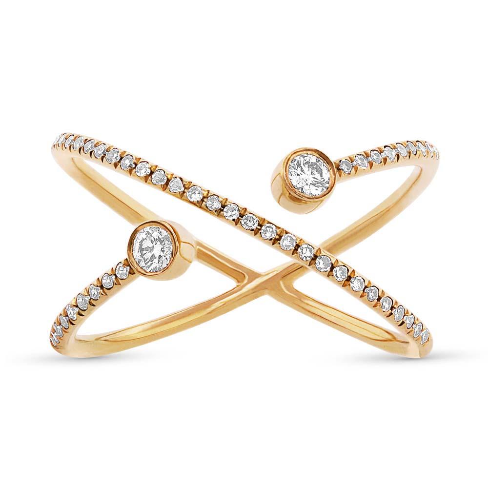 14k Yellow Gold Diamond Lady's Ring - 0.24ct