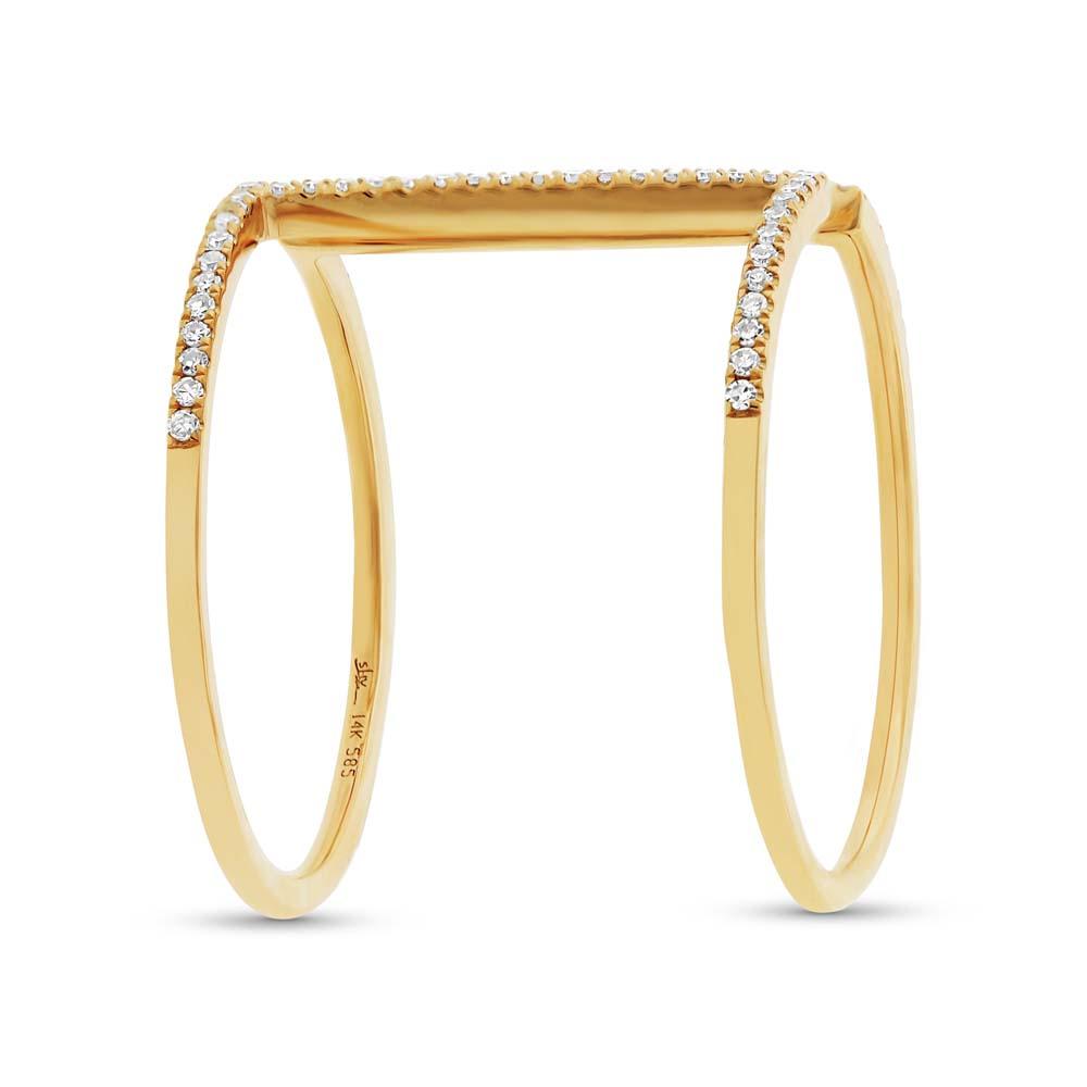 14k Yellow Gold Diamond Lady's Ring - 0.22ct