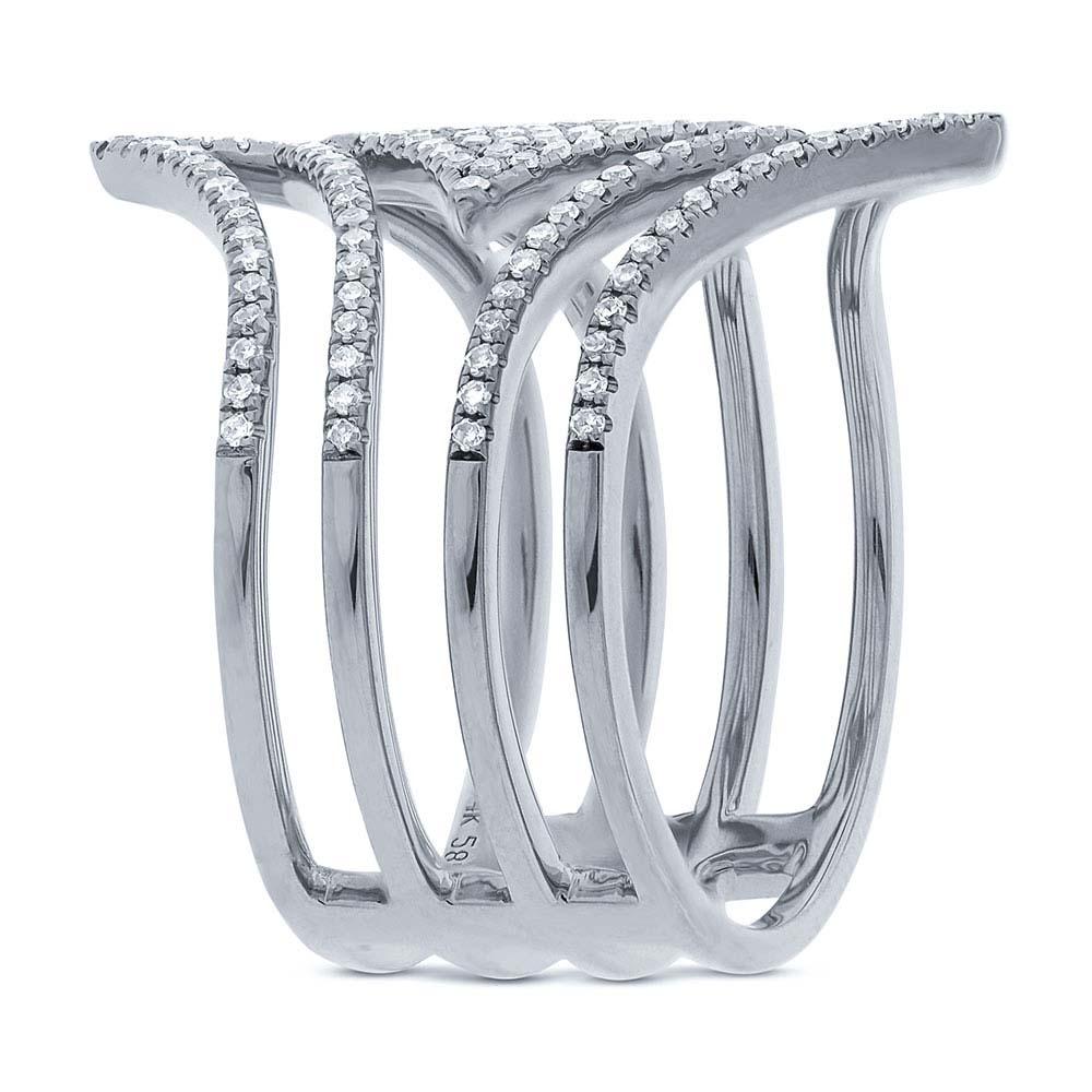 14k White Gold Diamond Lady's Ring - 0.49ct