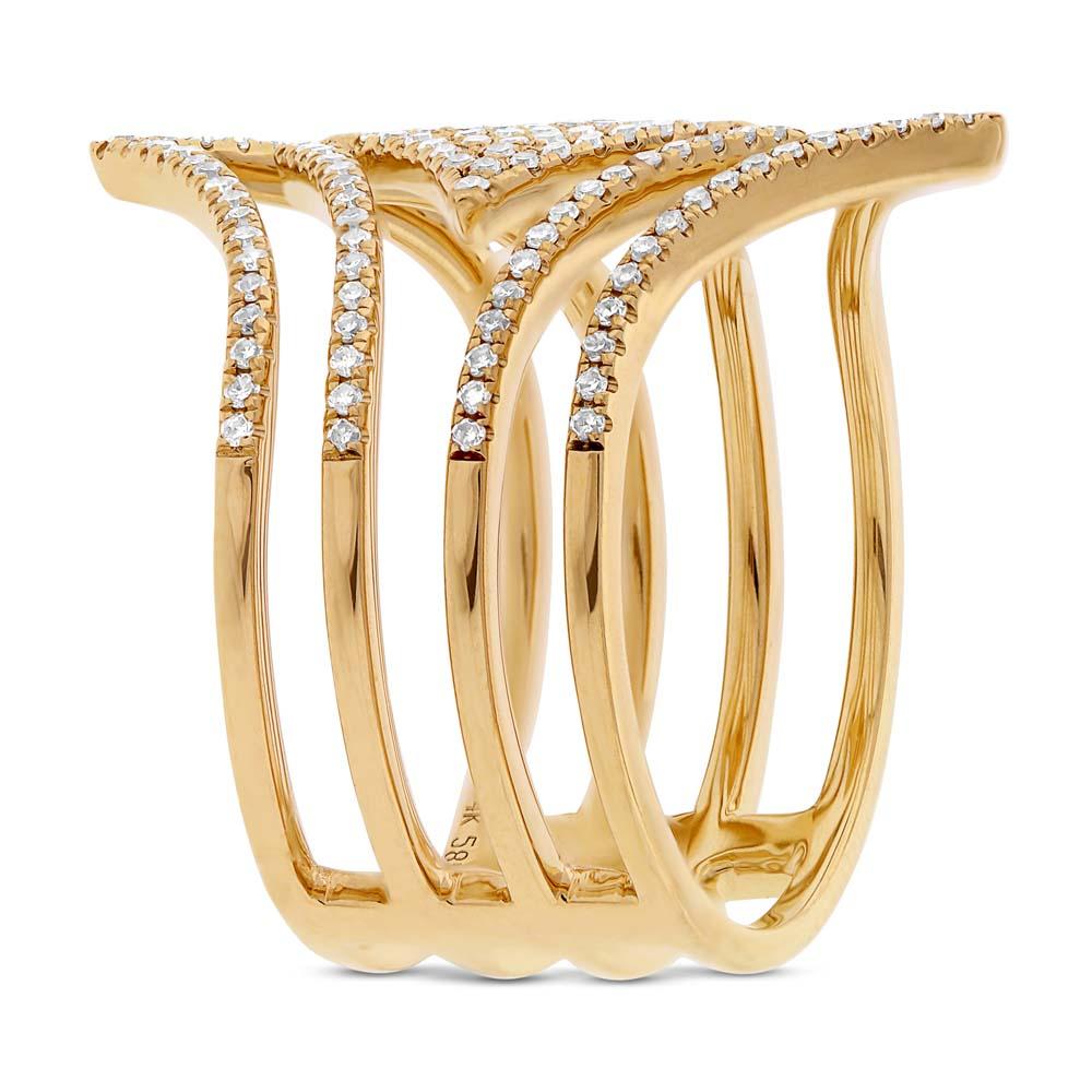 14k Yellow Gold Diamond Lady's Ring - 0.49ct