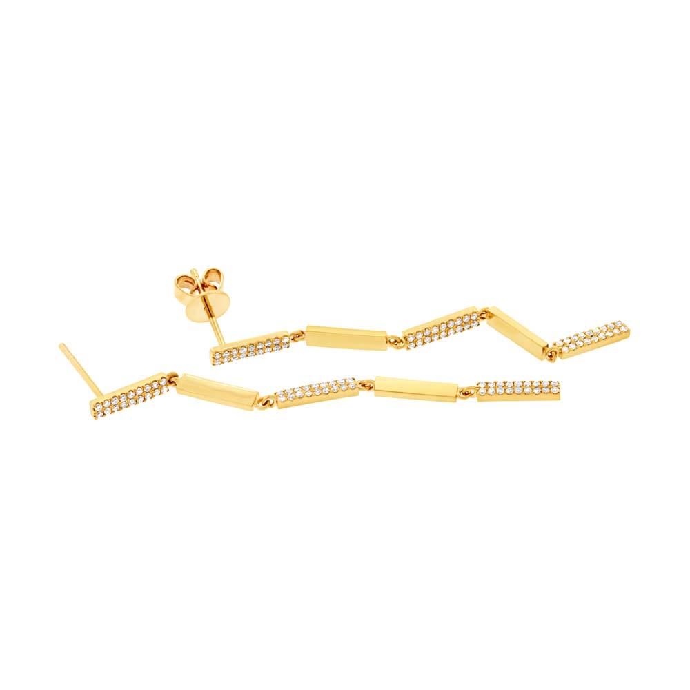 14k Yellow Gold Diamond Earring - 0.30ct