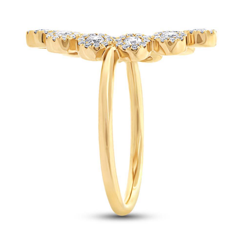 14k Yellow Gold Diamond Lady's Ring - 0.72ct
