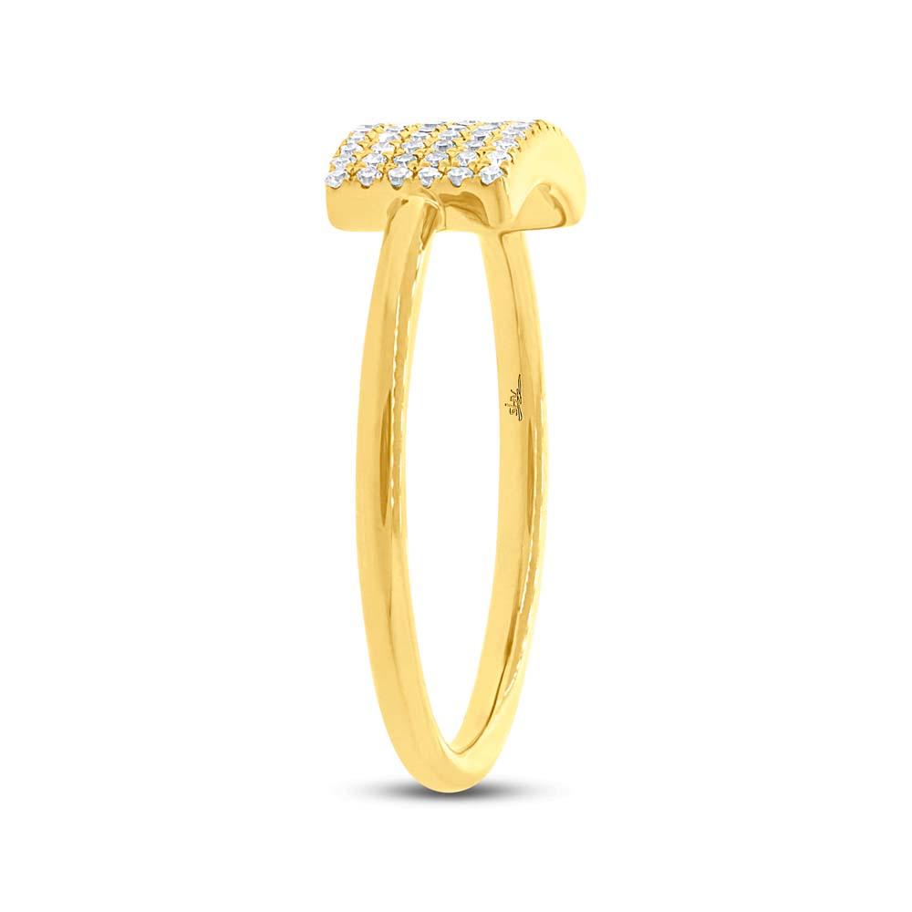 14k Yellow Gold Diamond Lady's Ring - 0.21ct