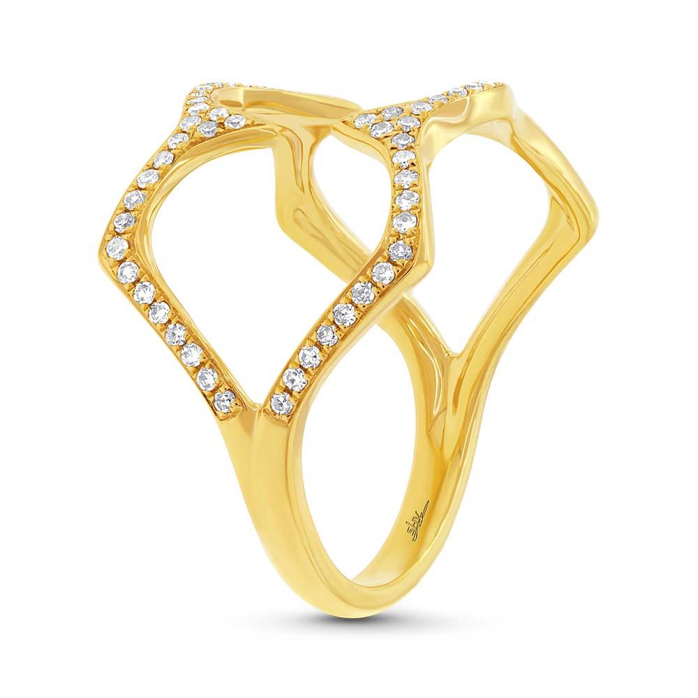 14k Yellow Gold Diamond Lady's Ring - 0.23ct