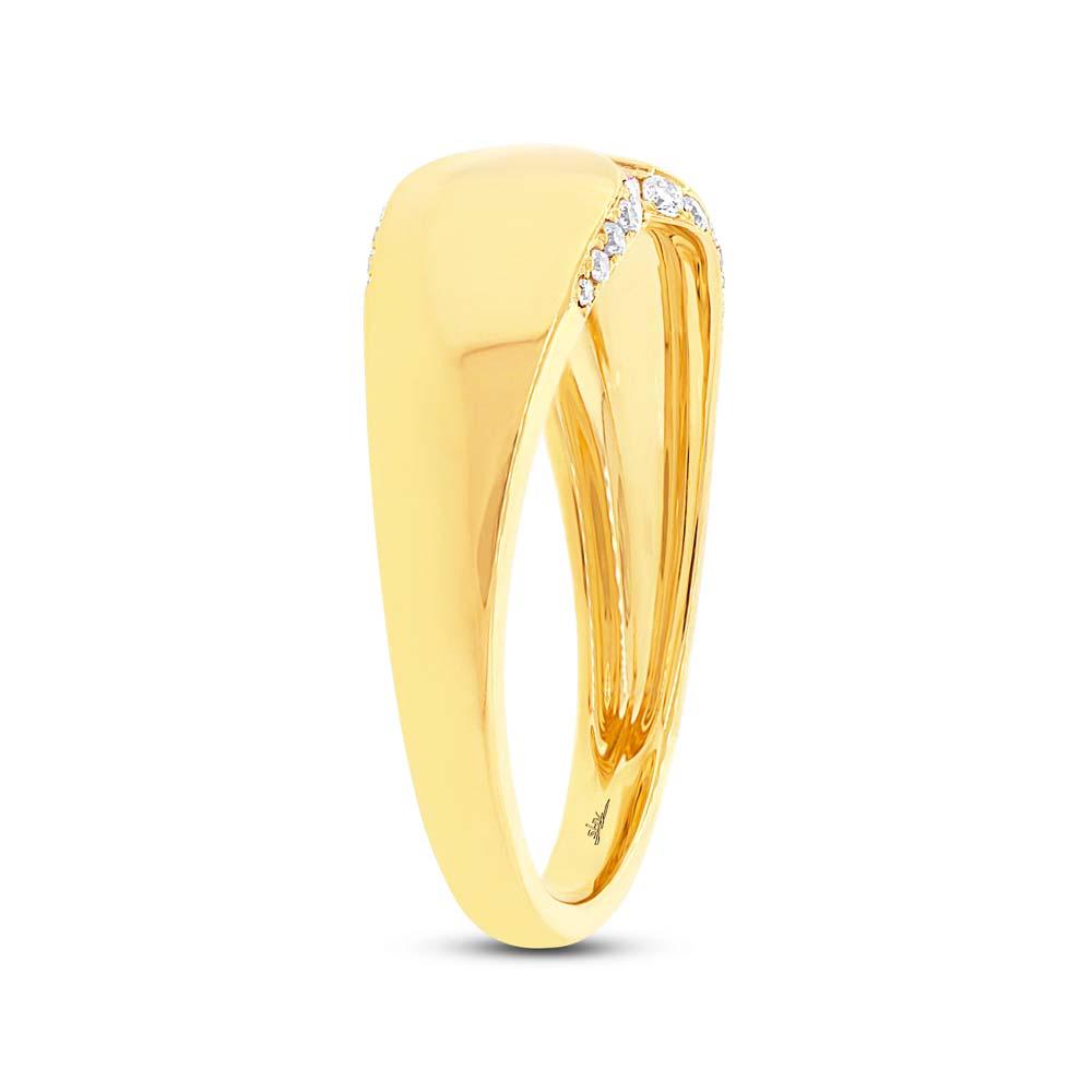 14k Yellow Gold Diamond Lady's Ring - 0.16ct