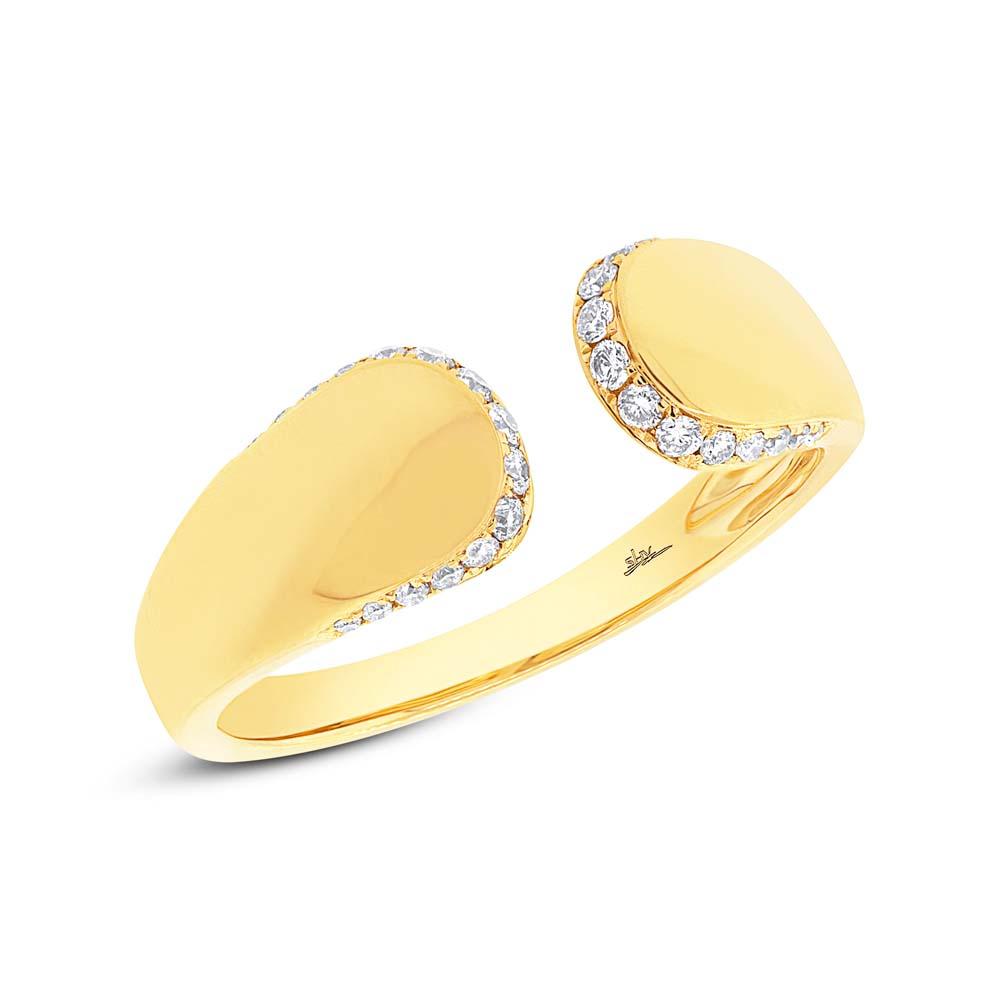 14k Yellow Gold Diamond Lady's Ring - 0.16ct