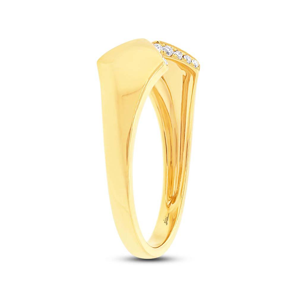 14k Yellow Gold Diamond Lady's Ring - 0.12ct