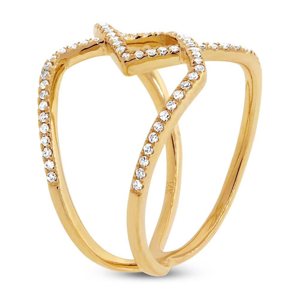 14k Yellow Gold Diamond Lady's Ring - 0.28ct