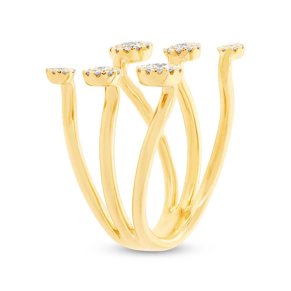 14k Yellow Gold Diamond Lady's Ring - 0.41ct