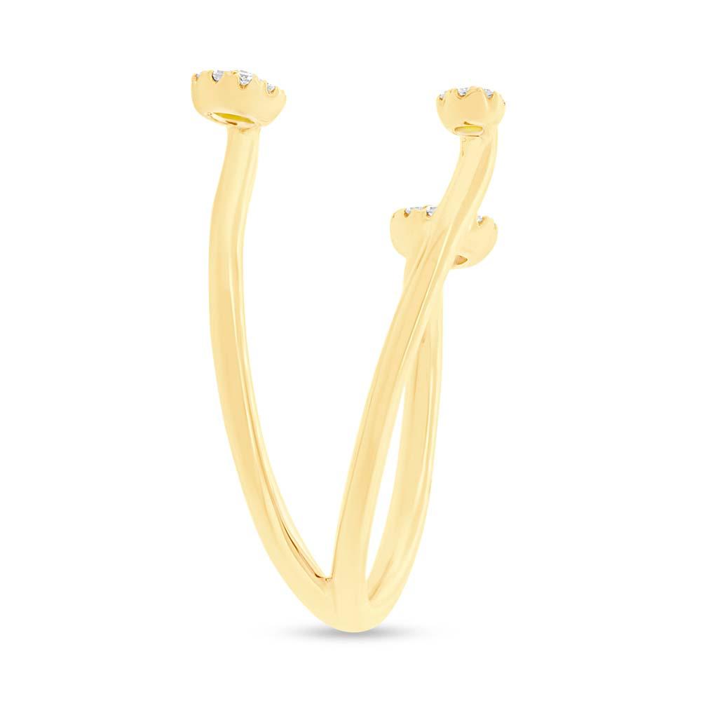 14k Yellow Gold Diamond Lady's Ring - 0.22ct