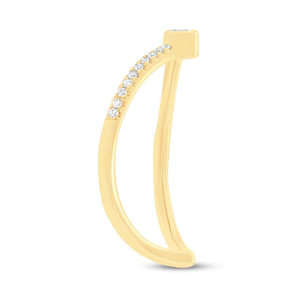 14k Yellow Gold Diamond Lady's Ring - 0.09ct