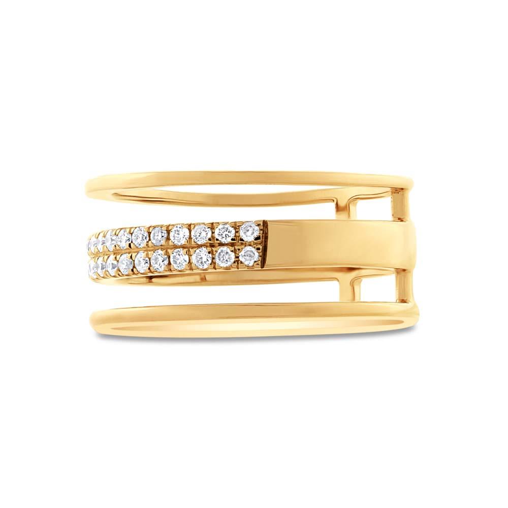 14k Yellow Gold Diamond Lady's Ring - 0.34ct