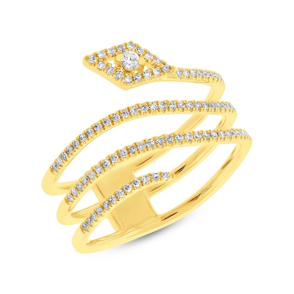 14k Yellow Gold Diamond Lady's Ring - 0.28ct