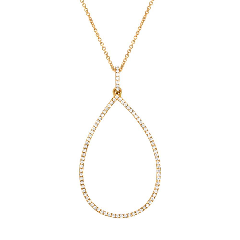 14k Yellow Gold Diamond Pendant - 0.27ct