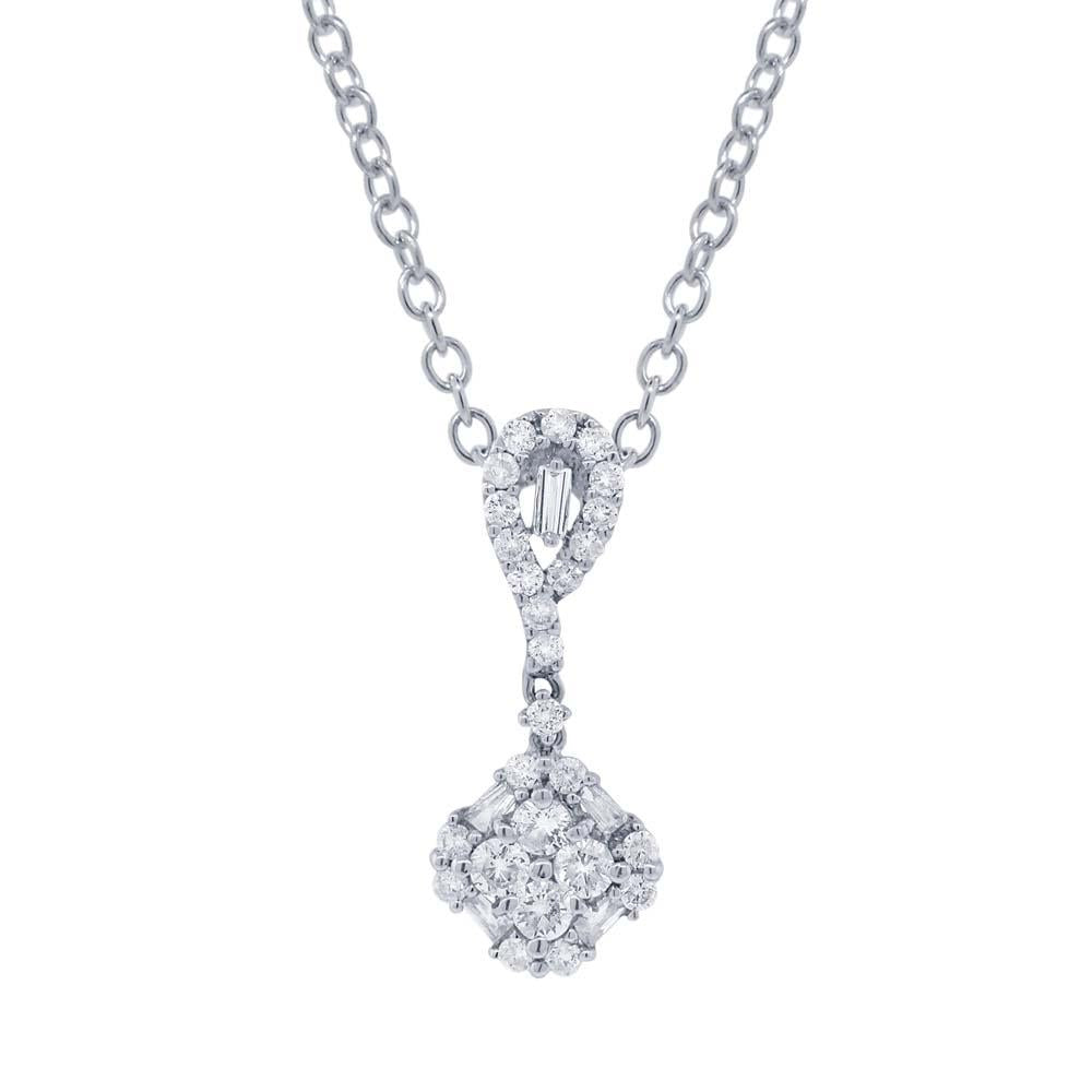 18k White Gold Diamond Pendant - 0.70ct