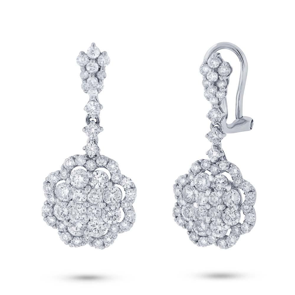 18k White Gold Diamond Earring - 2.52ct