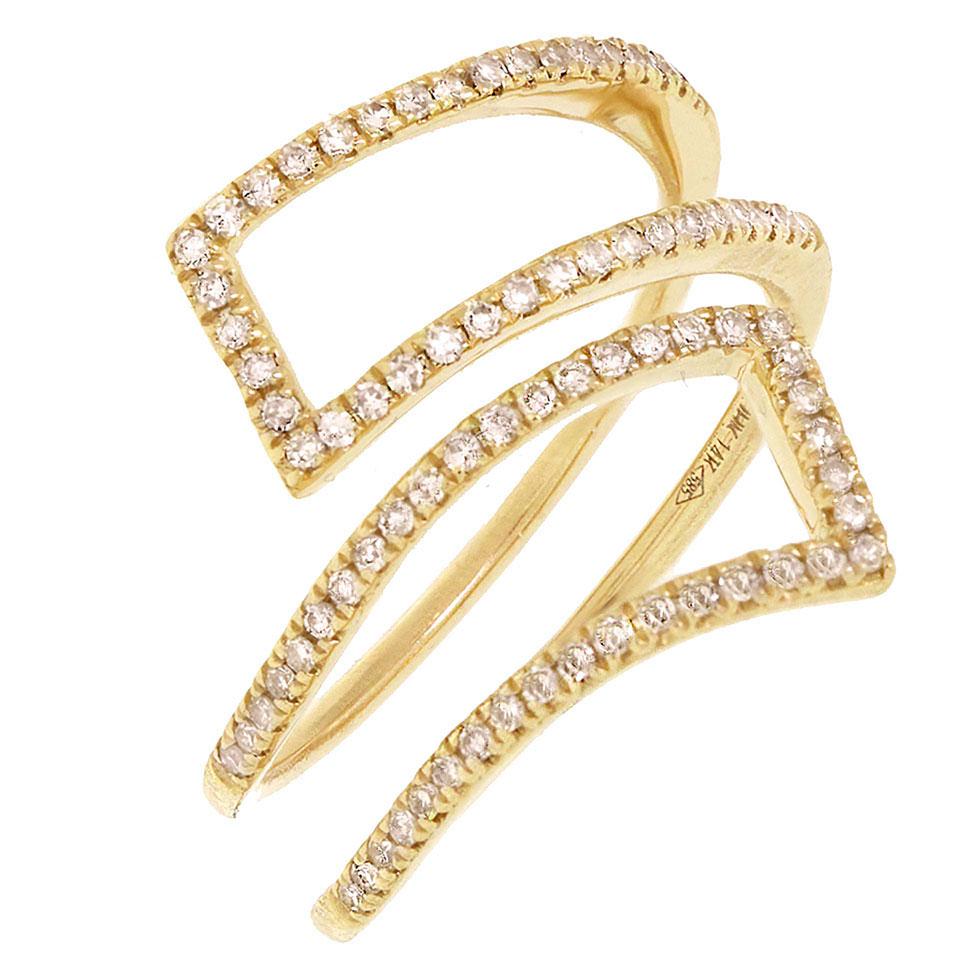 14k Yellow Gold Diamond Lady's Ring - 0.24ct