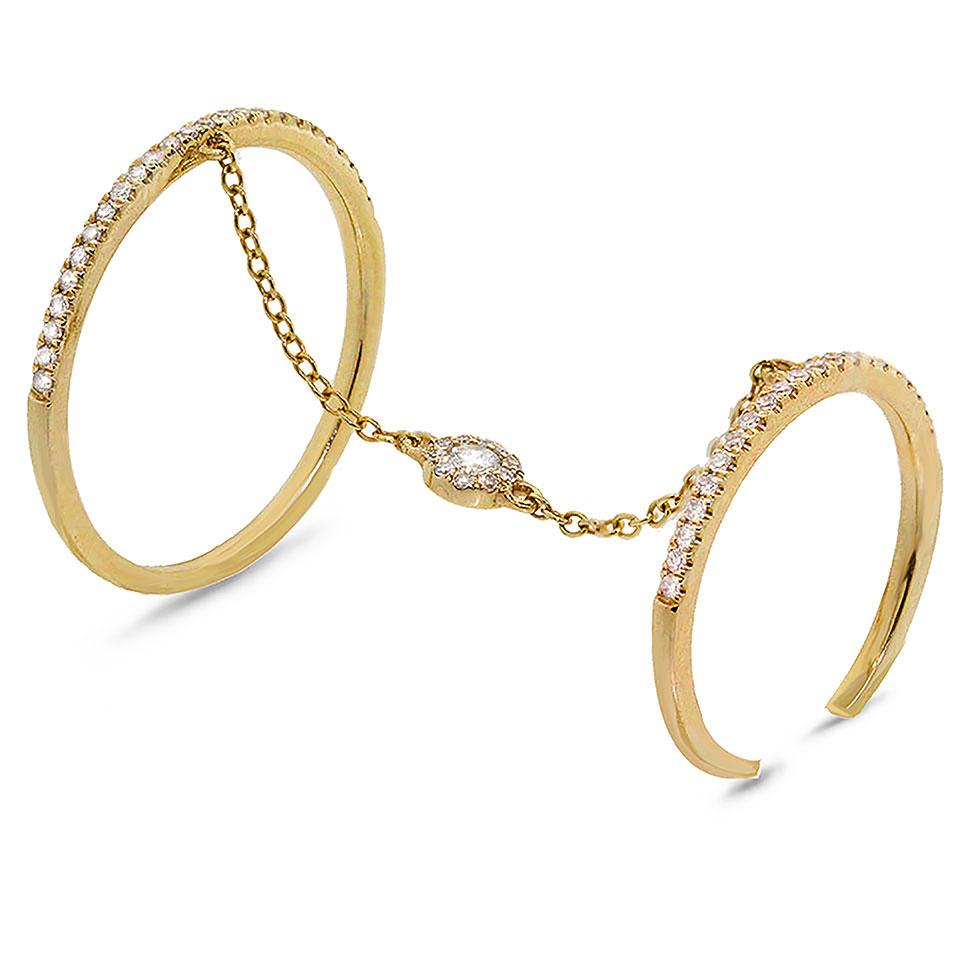 14k Yellow Gold Diamond Lady's Ring - 0.24ct