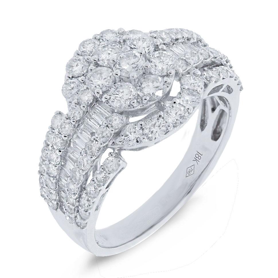 18k White Gold Diamond Lady's Ring - 2.00ct