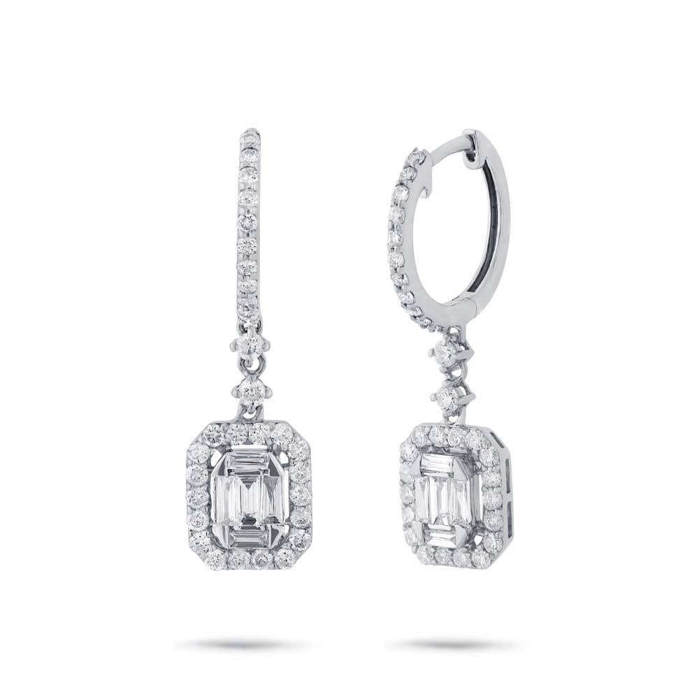 18k White Gold Diamond Earring - 1.05ct