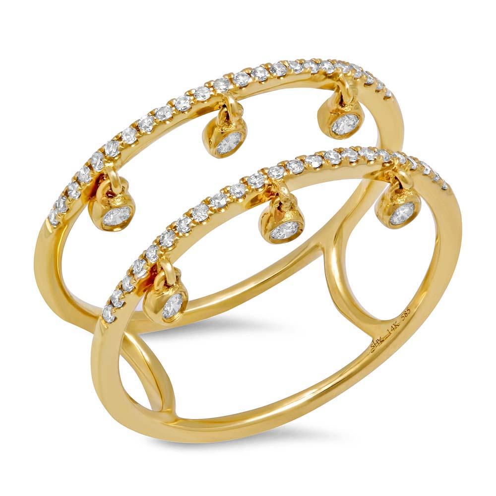 14k Yellow Gold Diamond Lady's Ring - 0.24ct