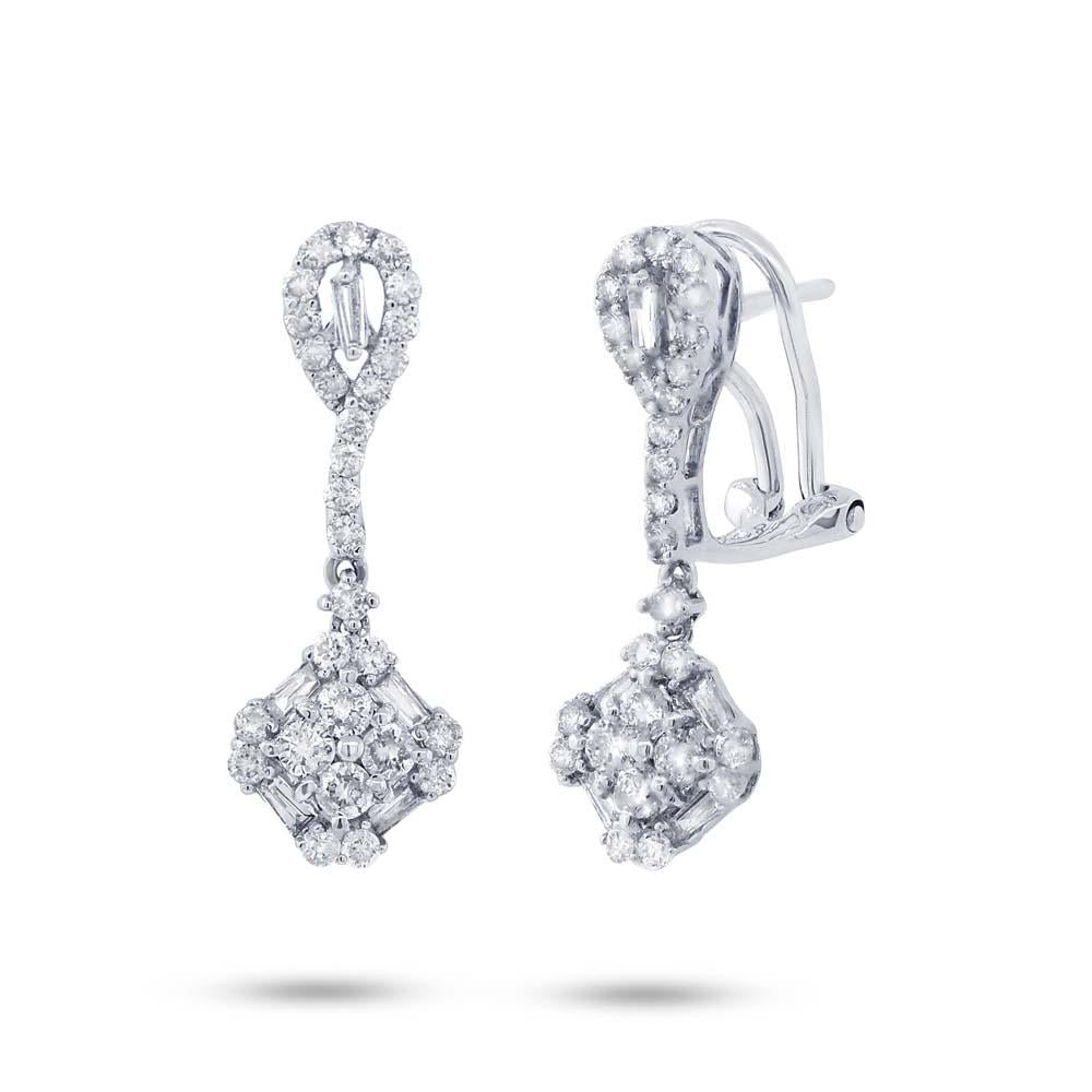 18k White Gold Diamond Earring - 1.14ct