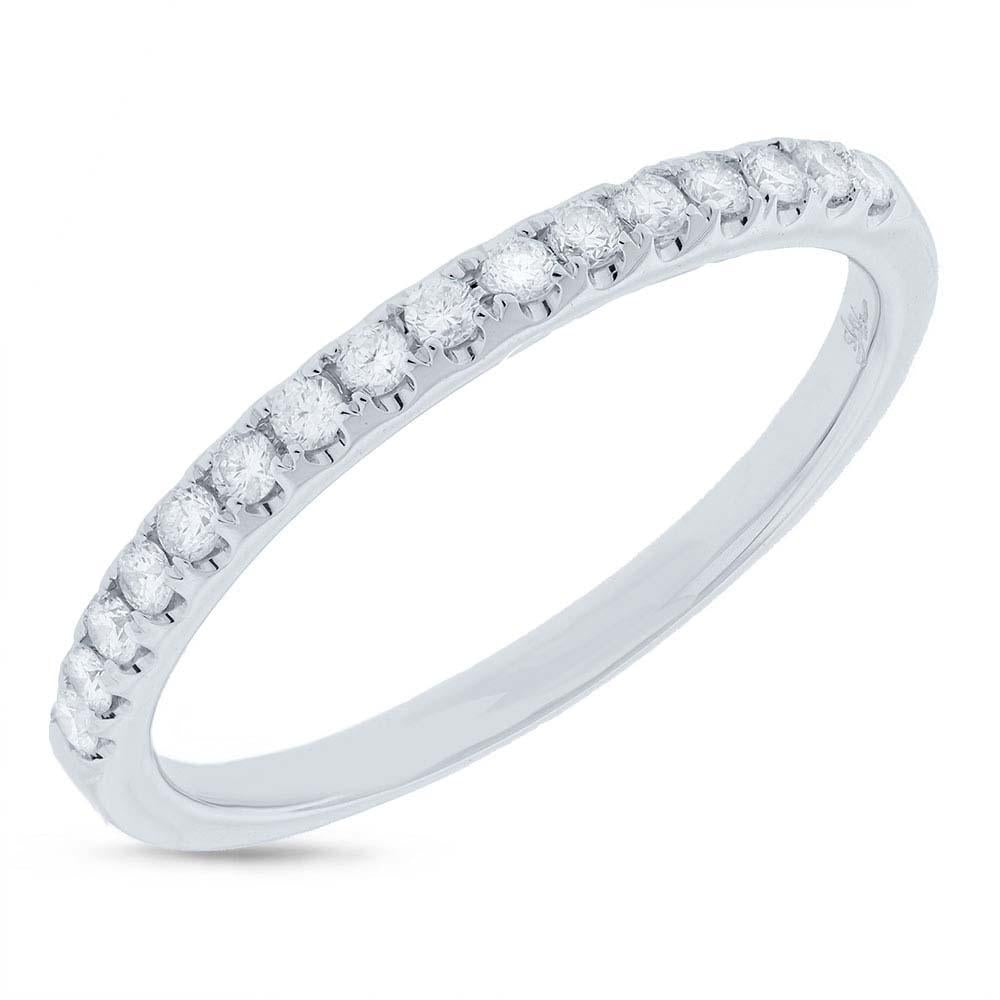 14k White Gold Diamond Lady's Band - 0.24ct