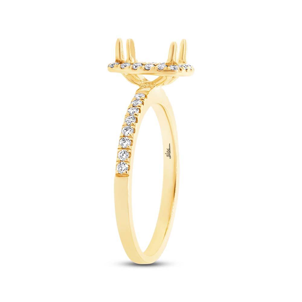 14k Yellow Gold Diamond Semi-mount Ring - 0.35ct
