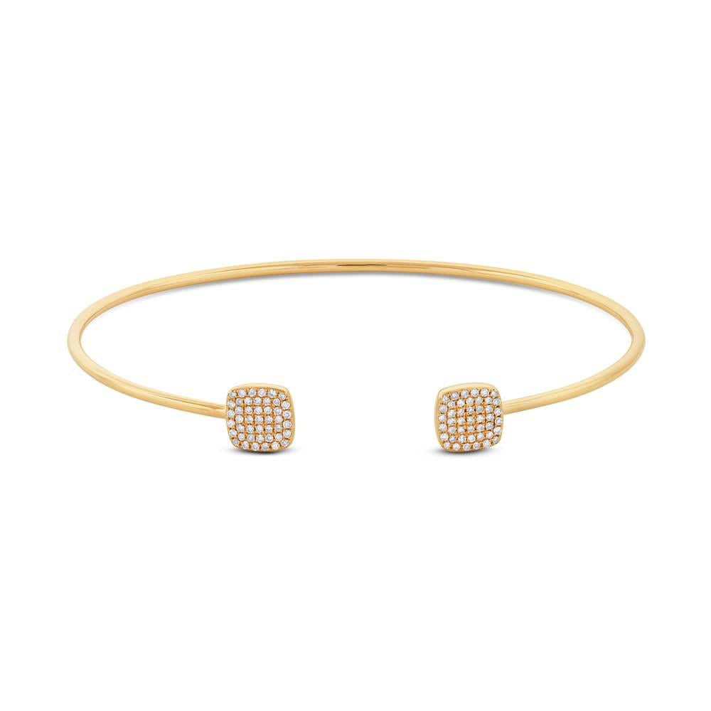 14k Yellow Gold Diamond Bangle - 0.26ct