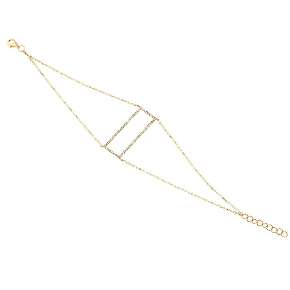 14k Yellow Gold Diamond Lady's Bracelet - 0.22ct