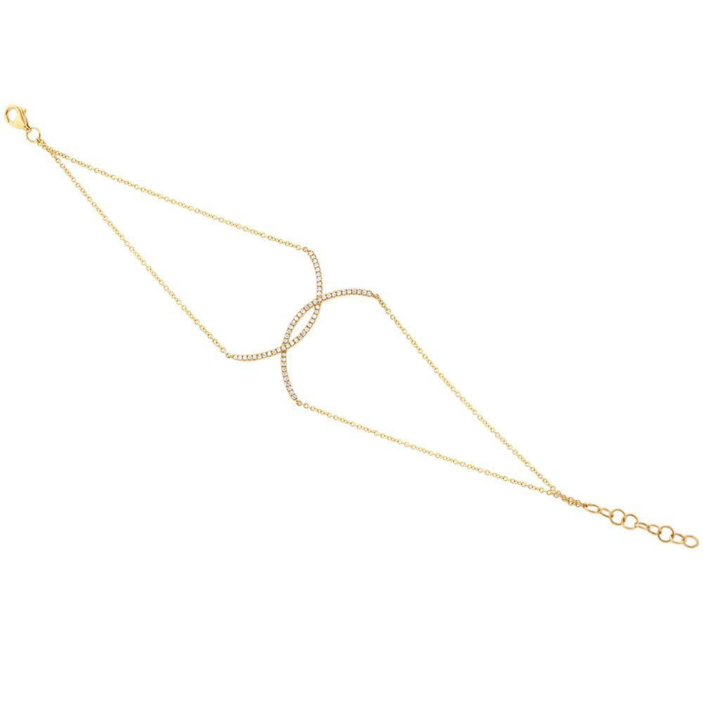 14k Yellow Gold Diamond Lady's Bracelet - 0.21ct