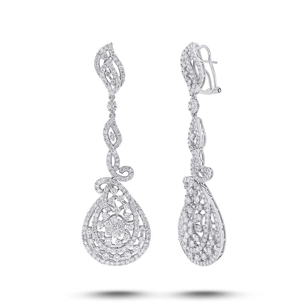 18k White Gold Diamond Earring - 8.74ct