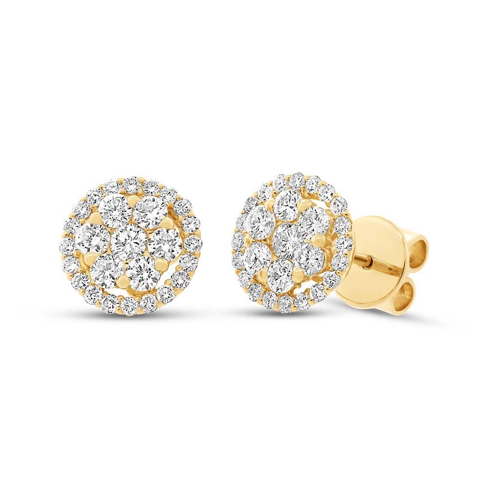 18k Yellow Gold Diamond Earring - 1.17ct